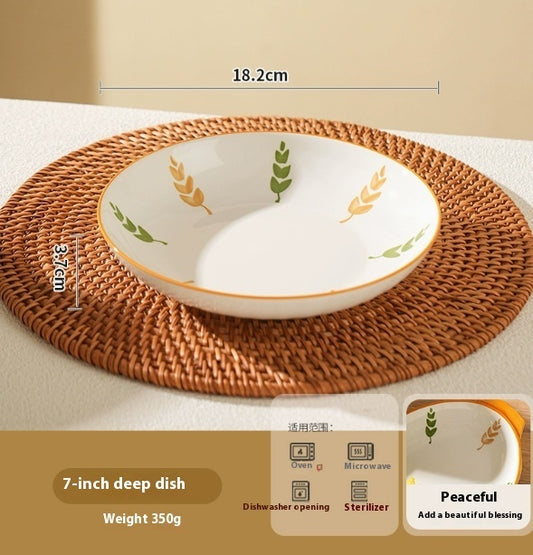 Deep Plates Dinner Plate High Sense Underglaze Tableware