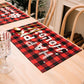 Christmas Plaid Print Placemats Tabletop Decorations