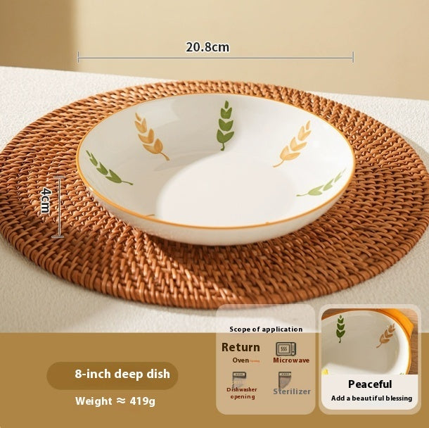 Deep Plates Dinner Plate High Sense Underglaze Tableware