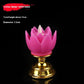 Gold Bottom Colorful Lotus Lights Simulation Candle Light