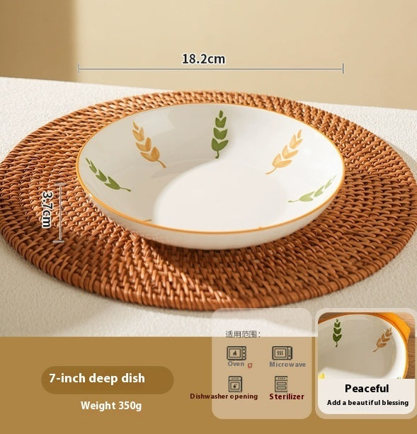 Deep Plates Dinner Plate High Sense Underglaze Tableware