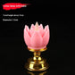 Gold Bottom Colorful Lotus Lights Simulation Candle Light