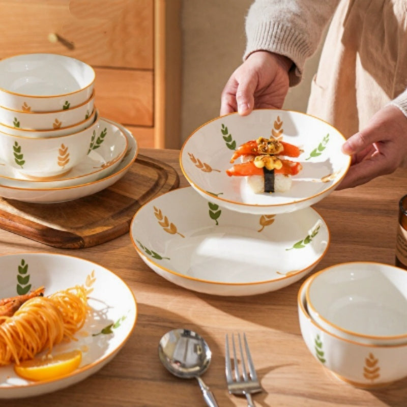 Deep Plates Dinner Plate High Sense Underglaze Tableware