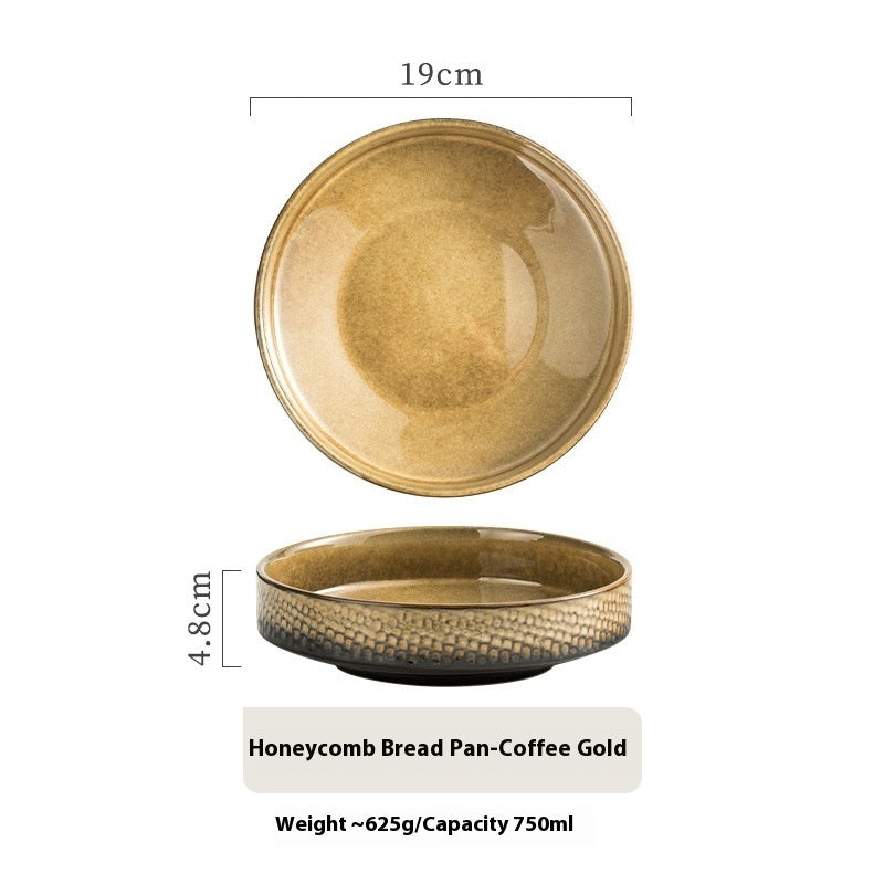 Japanese Ceramic Round Deep Plates Dinner Plate